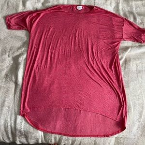 LuLaRoe XL Heather Red Irma Tunic BNWOT